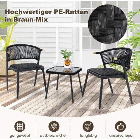 Schone Balkonmobel Set Rattan Bild