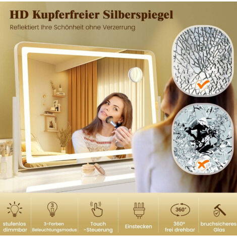 Kosmetikspiegel Mit Vergroerung Und Beleuchtung