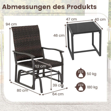 Schone Balkonmobel Set Rattan Bild