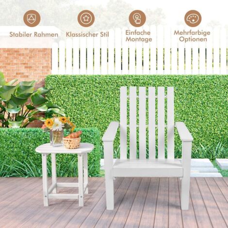 Adirondack stuhl adirondack chair aus akazienholz gartensessel bis 160 kg wei (1/5)