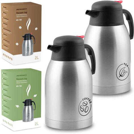 Set of 2 vacuum jugs for coffee and tea 2 liters berdsen bd 780 8 (1/5)