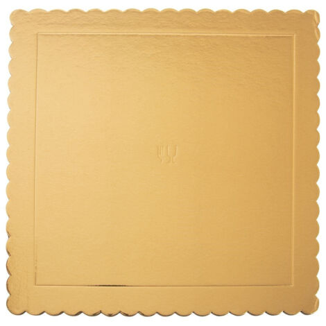 Tortenboden, goldene quadratische Torte 34x34 cm (1/5)