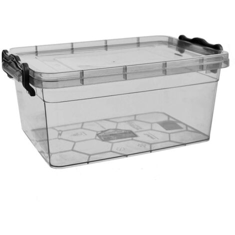 Storage box 3l with lid and tight plastic clips