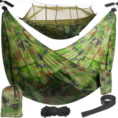Touristenhangematte santiago army 260x140cm netz (1/5)