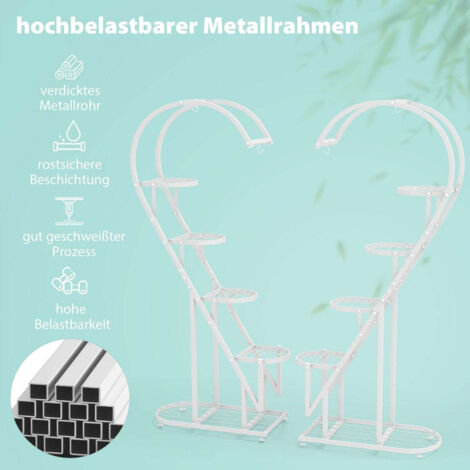 Fabelhafte Pflanzenstander Metall Weiss Bild