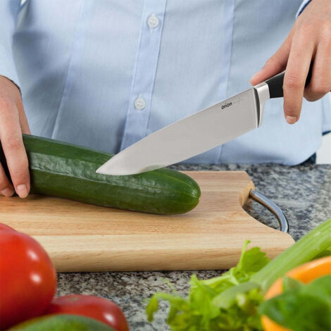 Chefs knife stainless steel robust abs handle 3 point rivets