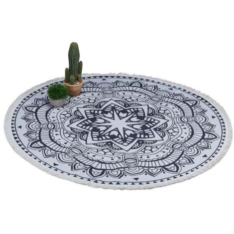 Round carpet with mandala design (1/5)