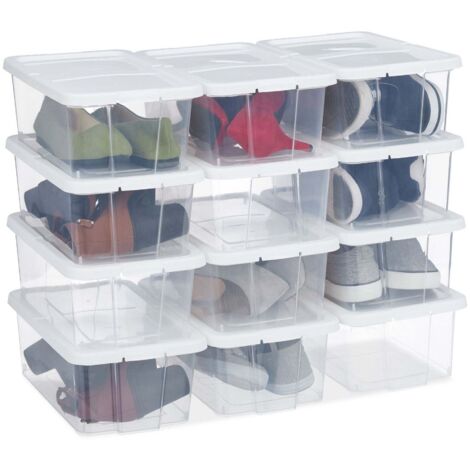 Shoe boxes plastic set of 12 (1/5)