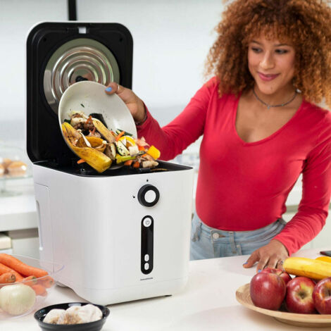 Innovagoods Ewooster Elektrische Komposteimer Weiß und Schwarz (1/5)
