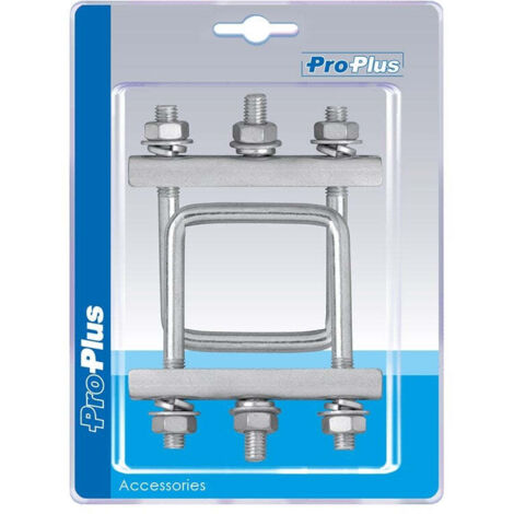 U-Bügel quadratisch 60mm für Stützradklemme - Set à 2 Stück im Blister