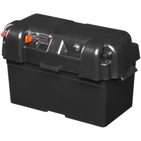 Batteriekasten 35x18x20cm 2x usb - 1x 12v steckdose - voltmeter (1/5)