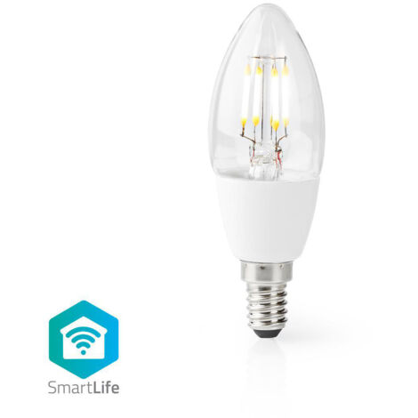 Smartlife led vintage lampa wi fi e14 400 lm 5 w varm vit 2700 k glas android ios ljus 1 st (1/5)