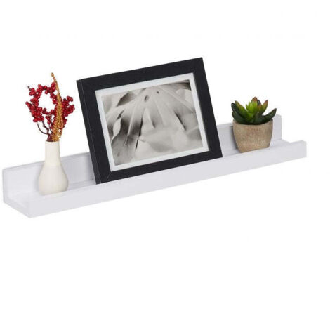 Simple floating shelf in white (1/5)