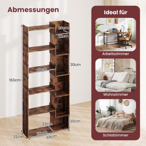 Bucherregal Flach Lang