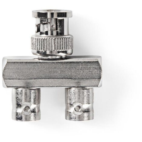 BNC-Adapter BNC-Stecker 2x BNC-Buchse Vernickelt 50 Ohm Verteiler Metall Silber 10 Stk. Plastikbeutel (1/5)