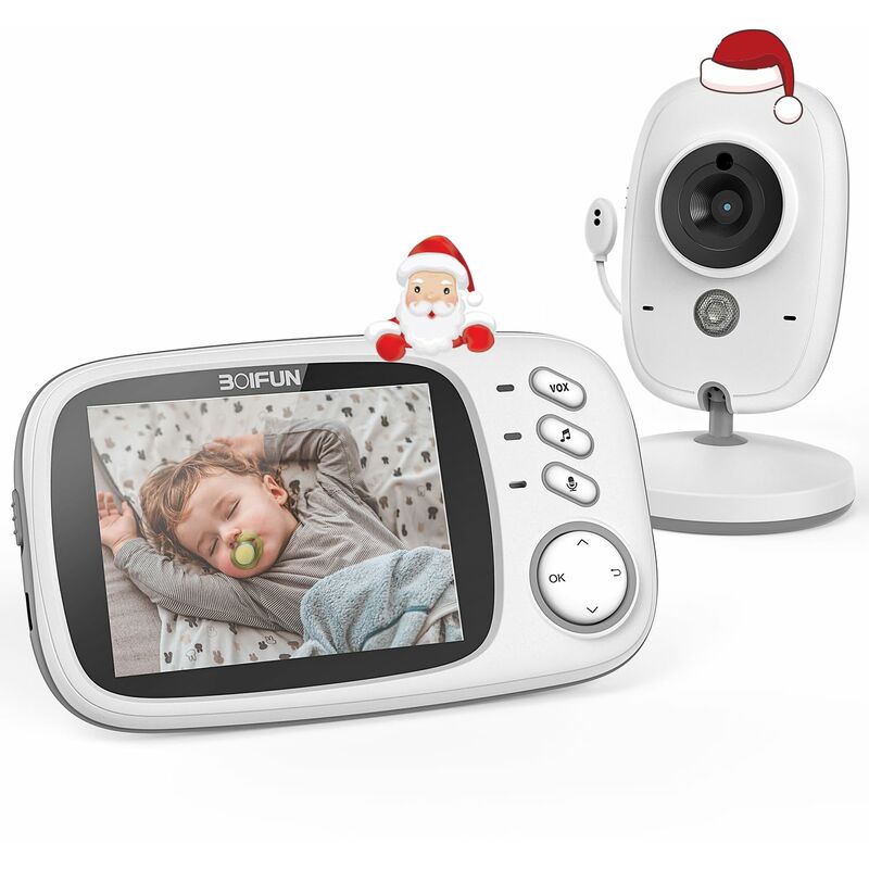 Moniteur de sécurité pour bébé de 3,5 pouces Caméra d'interphone  bidirectionnel sans fil Baby Nanny Surveillance de sécurité avec écran de  température d'affichage