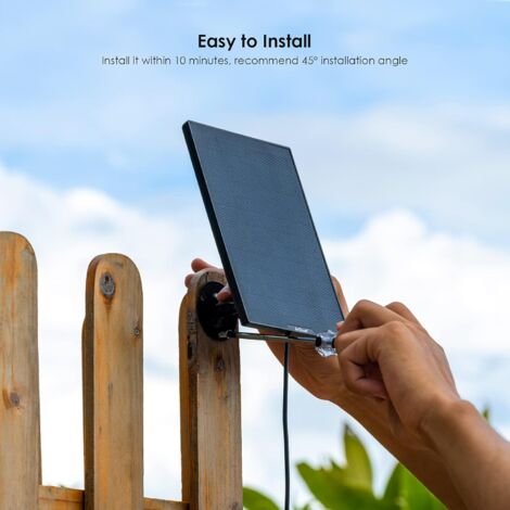 Panneau Solaire 20W Avec Batterie Intégrée 26000mAh - IP66 étanche, Port USB-C, Pour Caméras De Sécurité, éclairage Extérieur - 11