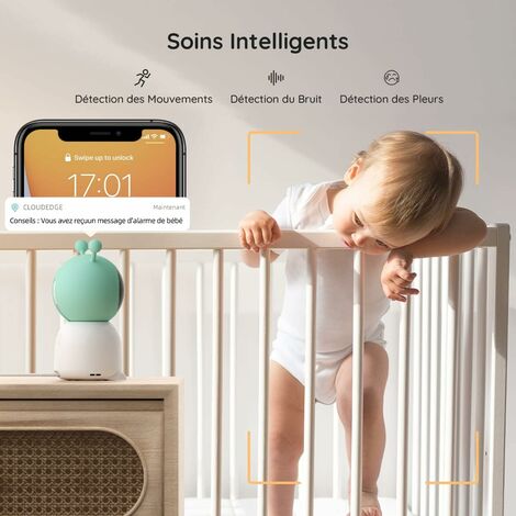 BOIFUN 2K 5 Baby Monitor WiFi Babyphone Vidéo Surveillance Camera