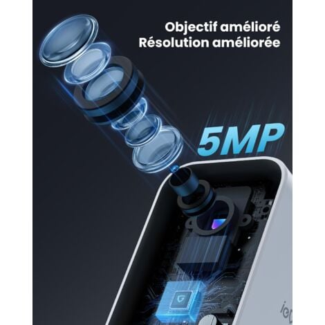 ieGeek 2PCS 5MP Caméra Surveillance WiFi Exterieure sans Fil Batterie Vision Nocturne Couleur AI PIR Détection Mouvement