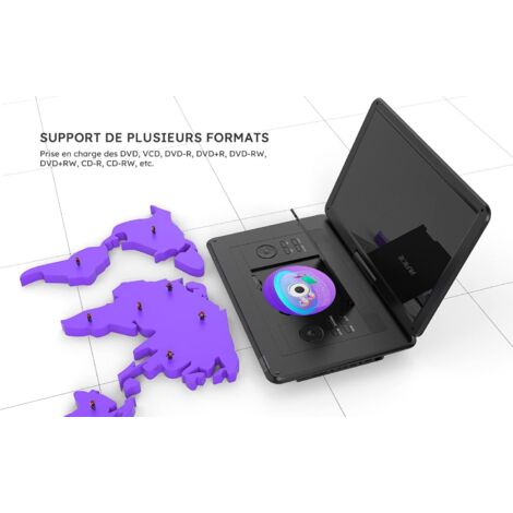 LEADSTAR Mini TV Portable 5 Pouces LCD - Numérique DVB-T2, Batterie Rechargeable 1500mAh, USB/SD, Idéal Camping, Voiture, Cuisine