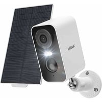 Iegeek – Caméra solaire 2K avec vision nocturne couleur – Détection mouvement AI – Audio bidirectionnel – Angle de 130° – Étanchéité IP65
