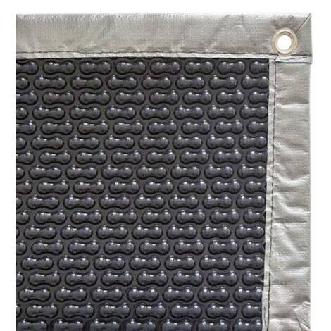 Bâche à Bulles Piscine 4 Saisons 8x5 m EnergyGuard 500 microns - Bordée 4 côtés + Oeillets Posés + Bâchette Protection