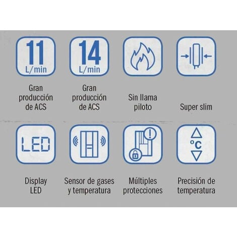 Calentador de gas atmosférico Low NOx CPA PRO 6 litros b (butano/propano)