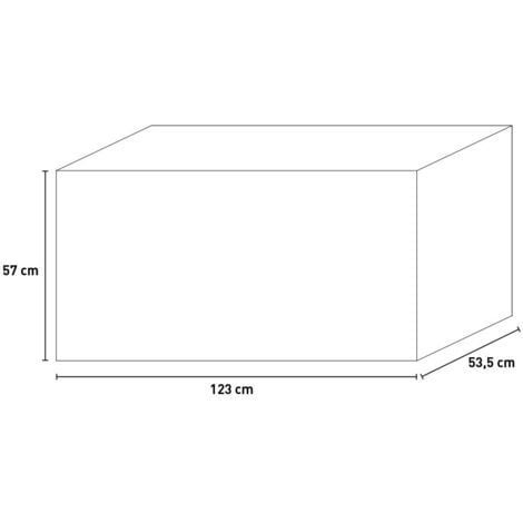 KETER Arcón exterior jardín baúl para EXTERIOR CAPRI 305 litros almacenaje resina ratán gran capacidad Jardín armario cobertizo 123x53.5x57 WxDxH cm