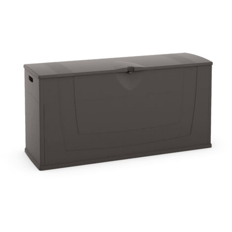 KETER Baúl almacenaje INTERIOR KARISMA gris cerradura resina garage trastero parking estantería almacenaje resistente 119x40x58 WxDxH cm