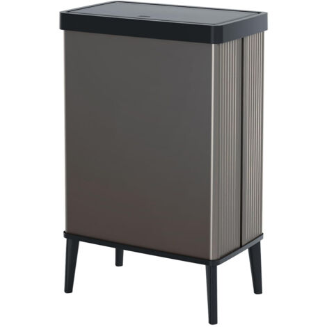 Papelera con pedal - VERTO - CURVER - Apertura táctil - 54 L - Gris perla