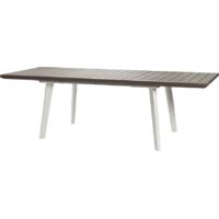 KETER Mesa Extensible HARMONY jardín exterior terraza resina blanco capuchino An. x Pr. x Al. cm 162241x100,5x76,5