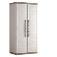 KETER Armario INTERIOR EXCELLENCE escobero resina estantería almacenaje resistente cerradura certificación TÜV 65x45x182 WxDxH cm