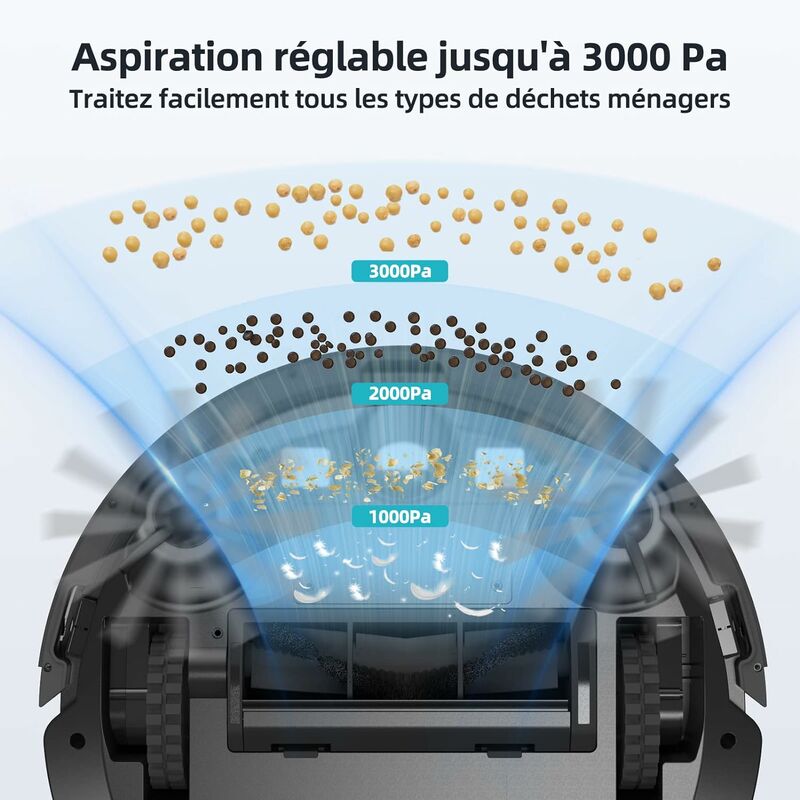 HONITURE Robot Aspirador y Fregasuelos, 4500Pa Succión Ultra