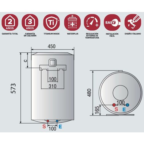 Chauffe-eau électrique 50 Litres Pro1 R Vertical - Ariston