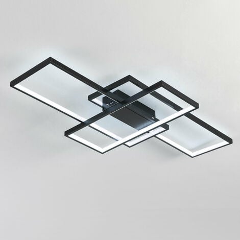 BRILLIANT Lampe, Icarus LED Wand- und Deckenleuchte 100x25cm sand/schwarz,  Metall/Kunststoff, 1x 38W LED integriert, (2660lm, 2700-6200K), A