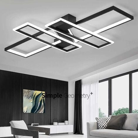 Brilliant Furtado LED Deckenleuchte 50x50cm weiß/schwarz, Metall/Kunststoff,  1x 46 W LED integriert, (Lichtstrom: 6800lm, Lichtfarbe: 3000-6500K)
