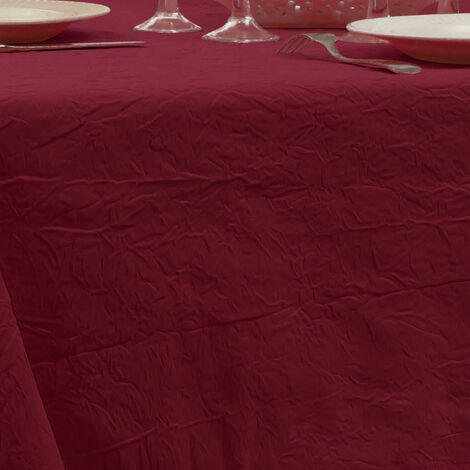 Nappe Anti-taches Froissée Bordeaux - Rectangle 150 x 240 cm