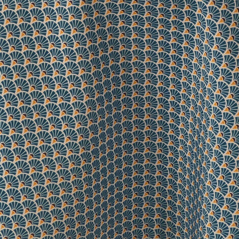 Nappe Anti-taches Paon bleu foncé - Ovale 150 x 240 cm