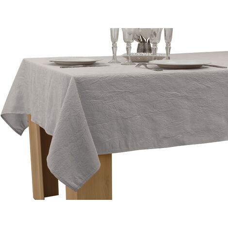 Nappe Anti-taches Froissée Gris perle - Rectangle 150 x 200 cm