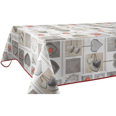 Nappe Anti-taches Coeurs - Rectangle 150 x 300 cm (1/3)