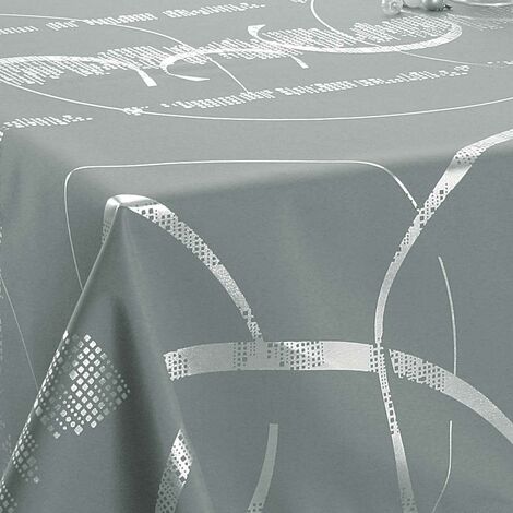 Nappe Shiny - Entretien Facile Gris clair - 150 x 300 cm