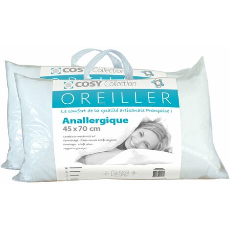 Lot de 2 oreillers 45x70 - Anallergique (1/2)