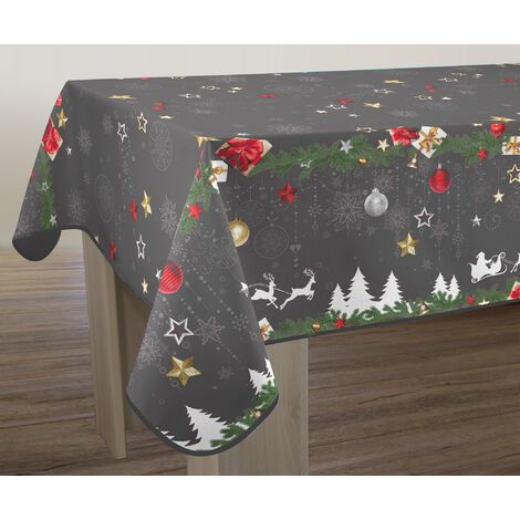 GAMUSI Nappe Anti-taches Pour Table Carrée Petits Losanges Lisse