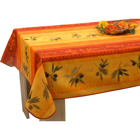 Nappe Anti-taches Olivo Rouge - Rectangle 150 x 350 cm