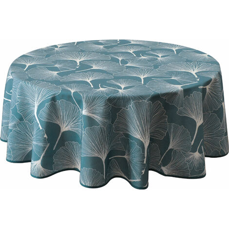 Nappe Anti-taches Biloba bleu - Ovale 150 x 240 cm