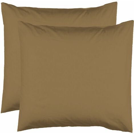 2 Taies d'Oreiller 63 x 63 cm - Ocre