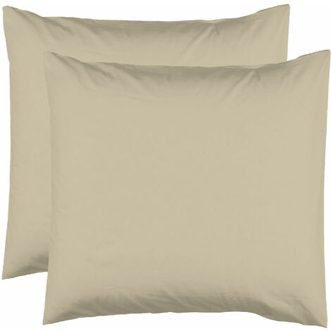 2 Taies d'Oreiller 63 x 63 cm - Ficelle