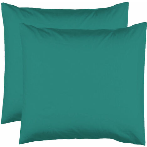 2 Taies d'Oreiller 63 x 63 cm - Vert Turquoise