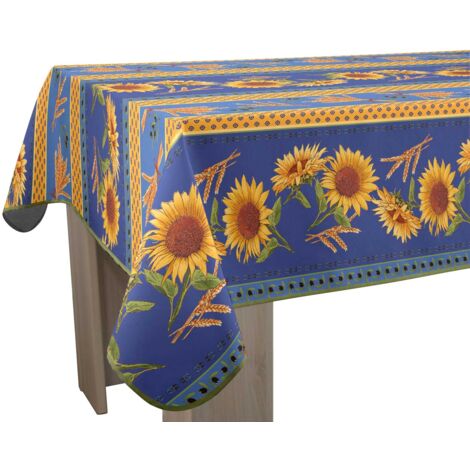 Nappe Anti-taches Tournesol Bleu - Rectangle 150 x 240 cm