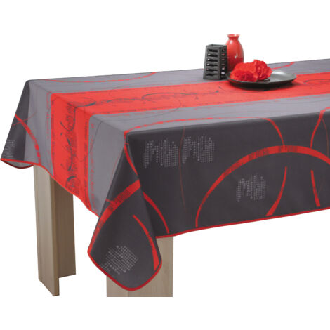 Nappe Anti-taches Astrid Rouge - Carrée 150 x 150 cm